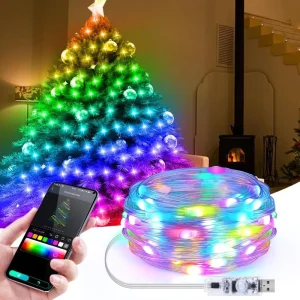 LED Micro String Light, Waterproof RGB Color-Changing Fairy Light with Remote for Indoor Outdoor Decor