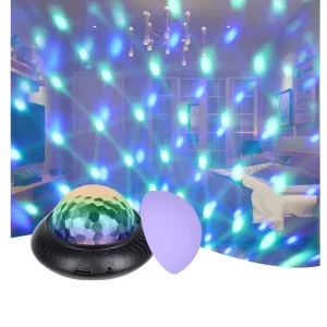 LED Mini Disco Light USB Recharge Voice Control Room Decorate Night Lights Stick on Anywhere LED Tap Light for Bedroom