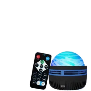 LED Mini Night Light Projector Star Swirl Light with Remote Control RGB Colorful Bedroom Home Decor Gift