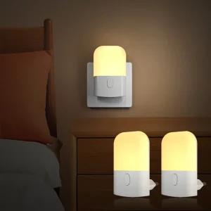 LED Mini Night Light with Light Sensor Control 110V 220V EU US Plug for Children Kids Living Room Bedroom