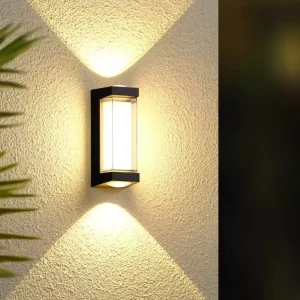 LED Modern Outdoor Lighting IP65 Porch Wall Lamp Aluminum Upper and Lower Decorative Lighting Outdoor Wall Lamp