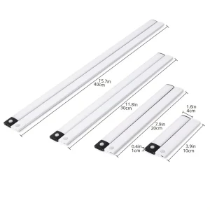 LED Motion Sensor Cabinet Light Under Counter Closet Lighting Wireless Magnetic USB Rechargeable Kitchen Night Lights
