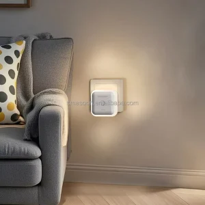 LED Motion Sensor Light CCT 3000K White Light ABS Plug-in Light for Warehouse Bedroom and Outdoor Use