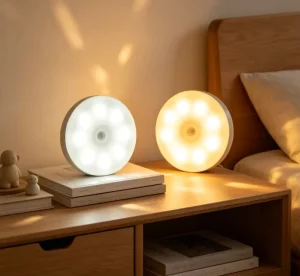 LED Motion Sensor Night Light USB Rechargeable Warm White Magnetic Lamp