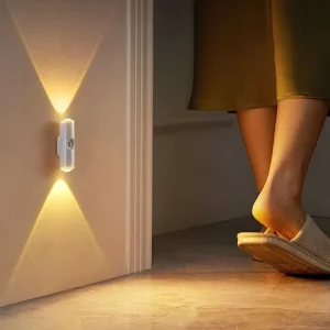 LED Motion Sensor RGB Night Light Wireless Rechargeable Magnetic Wall Lamp