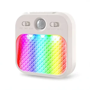 LED Night Light Motion Detector 2-Pack Dimmable Timer RGBW Hallway Light Rechargeable 600mAh