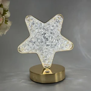 LED Night Light Star Crystal Table Lamp Atmosphere Decorative Lamp Battery Modem Romantic Gift Bedroom Bedside Creative
