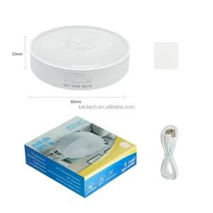 LED Night Light with USB Rechargeable Human-Body Sensor for Cabinet and Bedside