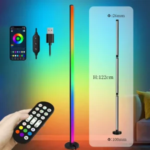 LED Nordic style Spliced Floor Lamp Living Room and Bedroom Night Light E sports Atmosphere Light
