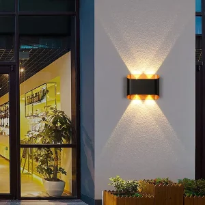 LED Outdoor Wall Lamp Aluminum IP65 Waterproof 3000K Warm White 85-265V Universal Creative Villa Exterior Courtyard Bedroom