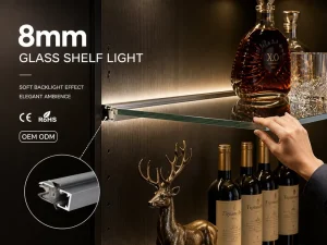 LED Plastic Aluminum Surface-Mounted Shelf Light Fixture for Wine and Display Cases Hotel Furniture Lighting YB2001-23