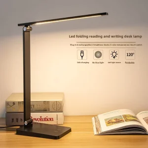 LED Plug In Foldable Touch Dimming Low Voltage Desk Lamp Modern Simple Design Student Dormitory Reading USB Powered