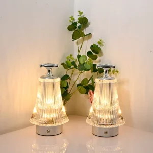 LED Portable Desk Lamp Small Night Light New Chinese Style Touch Control Dimmable Acrylic Ornament Romantic Decorative Mood