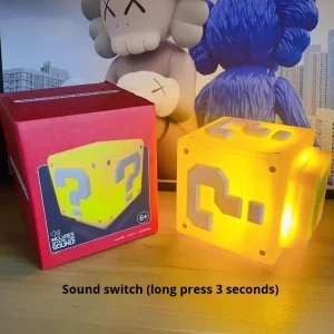 LED Question Mark Light Cube Sound-Activated Desktop Night Light