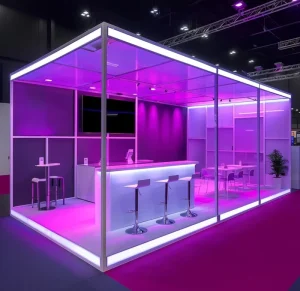 LED RGB Edge Lighting Trade Show Booth for Events and Trade Shows