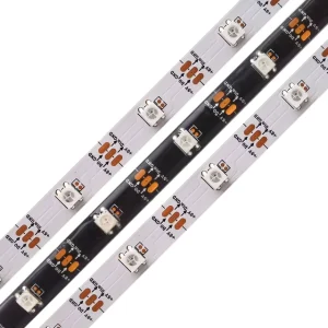 LED RGB Light Strip 5V Flexible Addressable App Control WS2812 5050 SMD Black PCB Pixel Strips