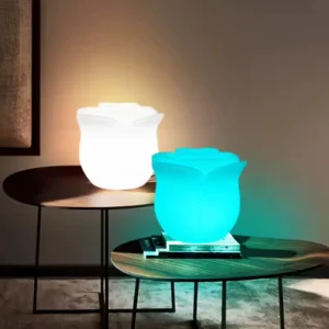 LED RGB Romantic Indoor Decorative Rose Table Lamp, IP65 Solar Night Light