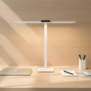 LED Reading Desk Lamp with Touch Dimming Adjustable Minimal Durable Build for Workspaces Bedrooms and Study Rooms