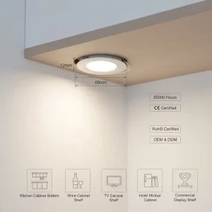 LED Recessed Furniture Light for Wine Cabinets Bookcases TV Cabinets Hotel Minibars Model 5046-24