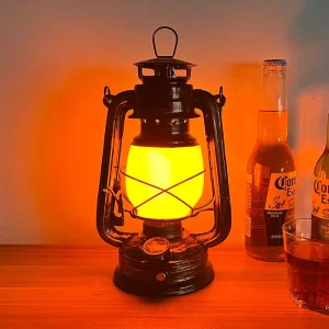 LED Rechargeable Bar Table Lamp Creative Retro Decorative Table Lamp Iron Kerosene Lamps