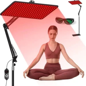 LED Red Light Therapy 24W Floor Lamp 660nm 850nm Full Body Therapy Light for Skin Dark Spot Removal Beauty Care Muscle Home Use