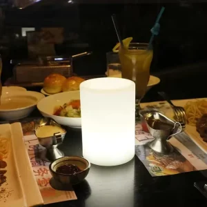 LED Retro Table Lamp USB Charging Cordless Night Light Warm Light for Bedroom Restaurant Hotel Bar