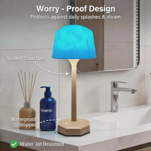 LED Ripple Night Light Modern Bedroom Table Lamp Smart Indoor Lighting
