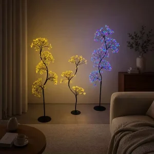 LED S Curve Floor Lamp Tree Style Standing Light Decorative Branch Lamp Warm White Indoor Home Decor Modern Living Room Lighting