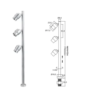 LED Showcase Display Vertical Spotlight for Jewelry and Cosmetics Counters