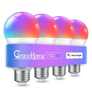 LED Smart Light Bulbs 1000LM Color Changing Light With an Application Light Bulbs Dimmable RGBWW 9W Equivalent Smart Bulbs