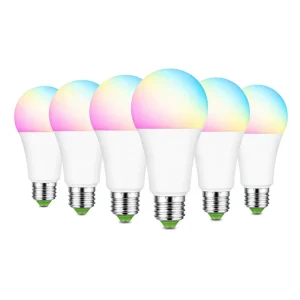 LED Smart WiFi Light Bulb Voice Control 2.4G Remote Control RGB Multicolor