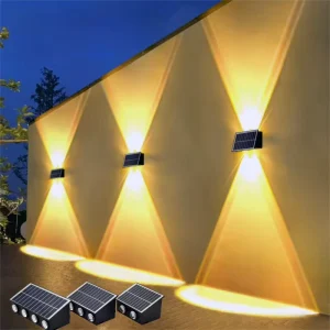 LED Solar Landscape Lamp Up and Down Luminous Outdoor Waterproof Solar Wall Lights