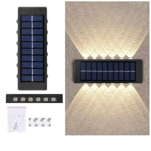 LED Solar Light Outdoor Waterproof Lighting Solar Powered Lamps Wall Lamps for Garden Decoration
