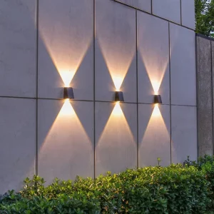 LED Solar Outdoor Wall Washing Lamp IP65 Waterproof Warm White Garden Courtyard Decoration Atmosphere Light
