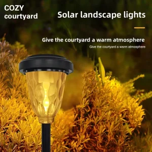 LED Solar Powered Torch Lawn Light with Motion Sensor IP44 Inductive Control