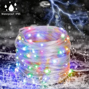LED Solar String Light 33FT Outdoor Smart Strip Light