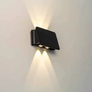 LED Solar Wall Lamp Waterproof IP65 Garden Wall Lights Square Shape Perfect Lighting for Gardens and Parks 9077S