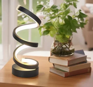 LED Spiral Table Lamp Modern 3 Colors Dimmable Desk Lamp with Minimalist Lighting Design Creative Stylish Smart Lamp for Bedroom