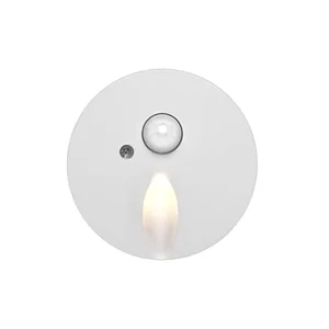 LED Step Light with PIR Motion Sensor, IP65, Recessed Stair Wall Light for Indoor and Outdoor Use