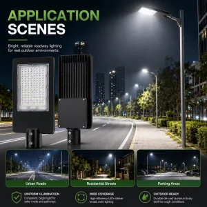 LED Street Light Wide Temperature Range IP65 CE RoHS Pedestrian Vehicle Road Municipal