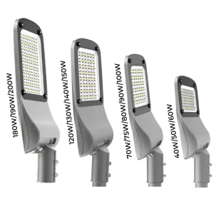 LED Street Lights 40W 200W Aluminum Alloy IP66 CE Certified Warm Cool White Dimmable Smart Outdoor Parking Lighting