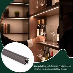 LED Strip Channel Aluminum Extrusion Profile for Wooden Shelf Cabinet Display Lighting YB1002-35