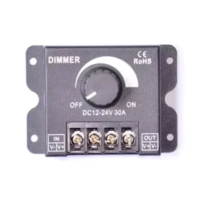 LED Strip Dimmer Knob Brightness Regulator 12V/24V 30A