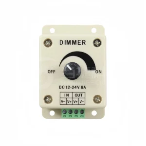 LED Strip Dimmer Switch with Brightness Adjuster DC 12V/24V 8A/30A