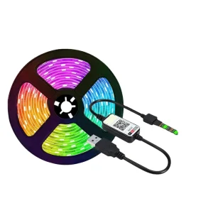 LED Strip Light 5050 RGB 5M TV Background Lighting 5V Flexible LED Strip Support App Control