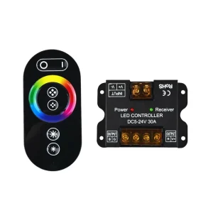 LED Strip Light PWM RF Remote Control Dimmer for Single-Color CCT RGB Touch and Color Box Design