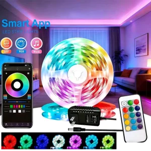 LED Strip Lights RGB 5050 LED Strips BT APP Control Color Changing DC 12V 30LEDS M Per Meter for Bedroom Room Outdoor Bar