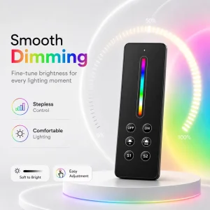 LED Strip Remote Controller 2.4GHz RF Touch Dimmer RGBW 30M Range Single Zone Light Ceiling Lamp Smart Home Lighting Kit Set