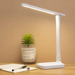 LED Table Lamp, Luxury Modern Rechargeable Desk Lamp with USB