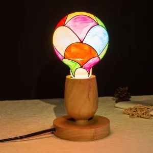 LED Table Light Solid Wood E27 LED Base Lamps Stands Warm Night Light Bases Table Lamps Holders E27 Stands Bedroom Home Decor